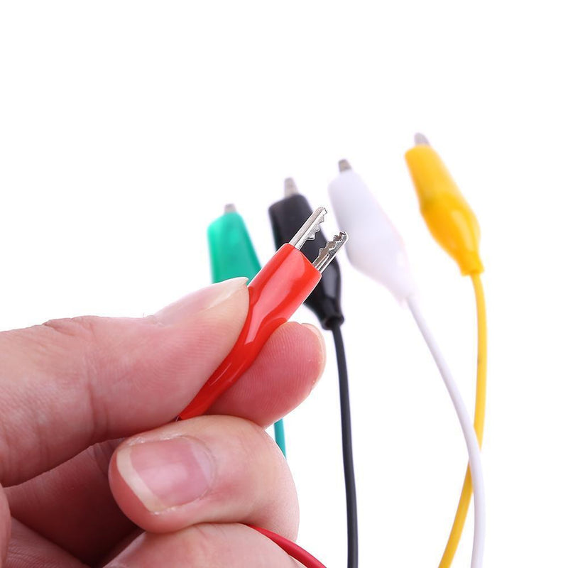 10pcs Double-ended Clips Test Line Cable Test Clamp Connector Testing Wire