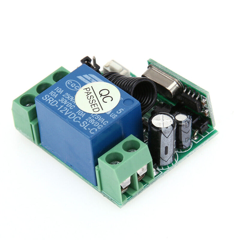 DC 12V Single Open Metal Button Two Important 433MHz Remote Learning Meth