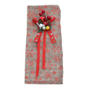 High - end creative bar flower linen wine set snowman red wine bottle sets-15094