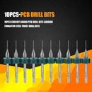 10pcs Circuit Board PCB Drill Bits Tungsten Steel Twist Drill Bits (0.5mm) Newly