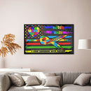5D Diamond Painting Autism Flag Full Round Drill Rhinestone Kit