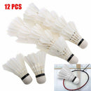 Head White Badminton rackets Goose Feather Birdies Shuttlecocks Soft Texture