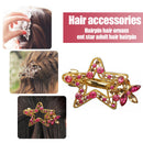 Rhinestone Flower Hair Clip Elegant Star Barrette Sweet Headwear Hairpins Gifts