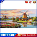 Windmill Oil Paint By Numbers Kits Canvas Picture DIY Wall Art Craft Decor