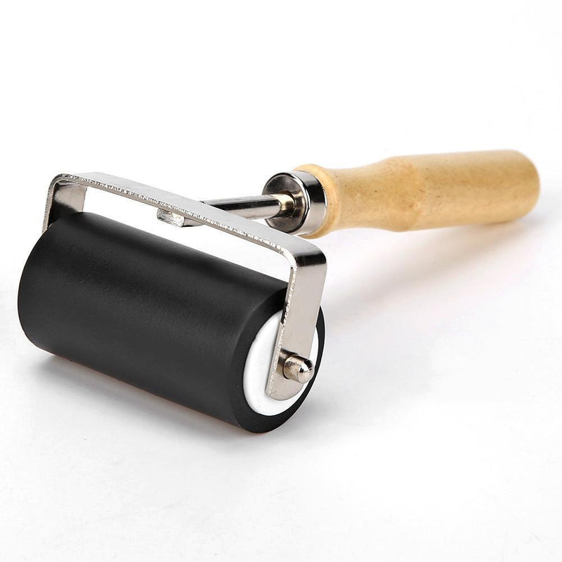 Heavy Duty Hard Rubber Roller Wooden Handle Printing Ink Artist Art Craft T