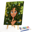 Hand Painted Oil Paint By Numbers Girl Birds Digital Drawing On Canvas Home Art
