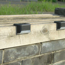 4x Solar Deck Step Wall Lights Stairs Fence Decor Lamps (Black/Warm Light) Newly