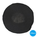 100pcs Disposable Headphone Covers Non-Woven Headset Stretch Caps (Black) Newly