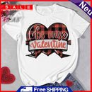 Be My Valentines Love Print T-Shirt Women Fashion O Neck Short Sleeve Tees Tops