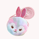 Kids Plush Cartoon Licorne Handbag Girls Zipper Mini Crossbody Bag (Rabbit)