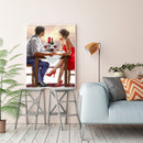 Dating Lovers Drawing Frameless DIY Oil Paint by Numbers Canvas Home Decor