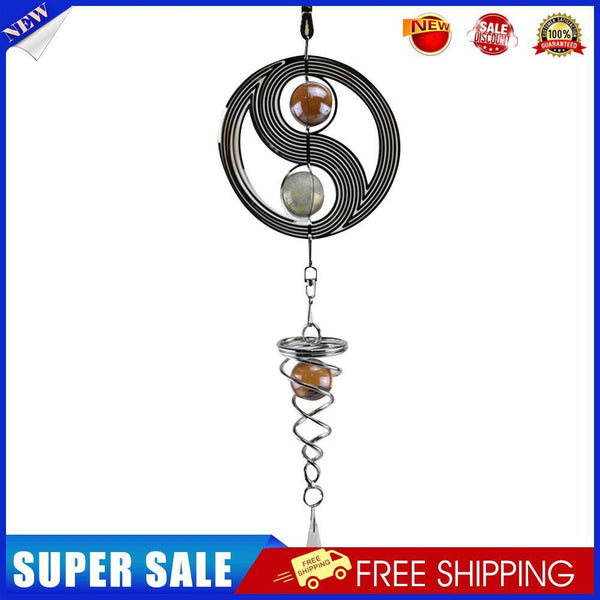 DIY Rotating Wind Chime Novelty Metal Hanging Sculpture Wind Chime Bell (A)