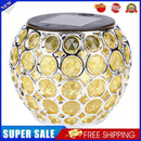 Solar LED Hollow Hanging Ball Light Outdoor Waterproof Garden Lamp (Yellow)