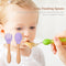 Baby Wooden Silicone Feeding Spoon Toddlers BPA-free Tableware (2) Newly
