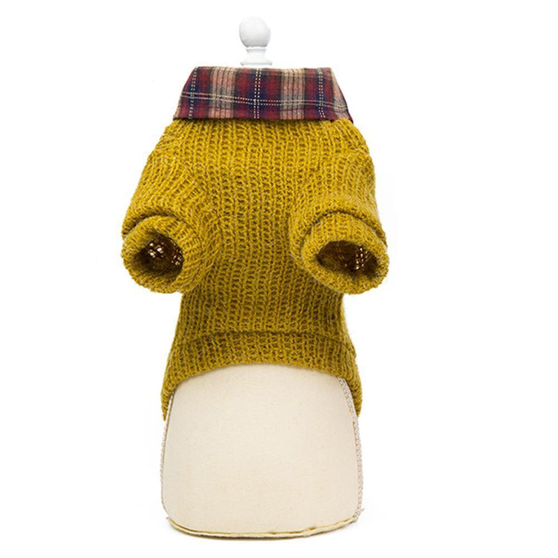 Autumn Winter Lovely Lapel Sweater Small Dogs Cats Soft Cotton Warm Clothes