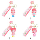 Car Pendant Backpack Pendant Pink Sakura Wristband Key Ring Keychain