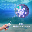 Submersible LED Lights for Pool Battery Powered with Magnets & Suction Cups