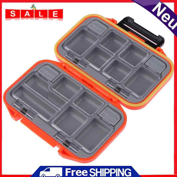 Outdoor-12 Grids Fishing Bait Bait Storage Waterproof Hook Bait Bait Ki