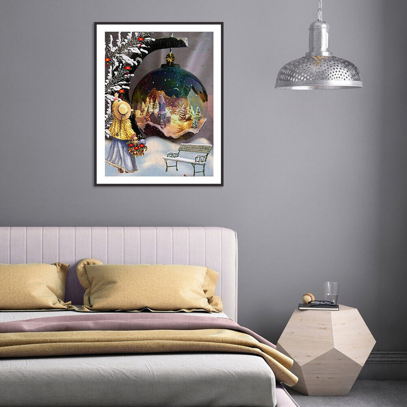 5D DIY Diamond Painting Crystal Ball Girl Full Round Drill Mosaic Art Picture