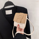 Fashion Contrast Color PU Leather Crossbody Bag Casual Women Mini Shoulder Bags