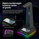 ONIKUMA Headset Display Stand ST-2 with 3 USB+Audio Port Holder (Black) Newly
