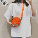 Fashion Women Canvas Patchwork Crossbody Bag Casual Mini Handbags (Orange)