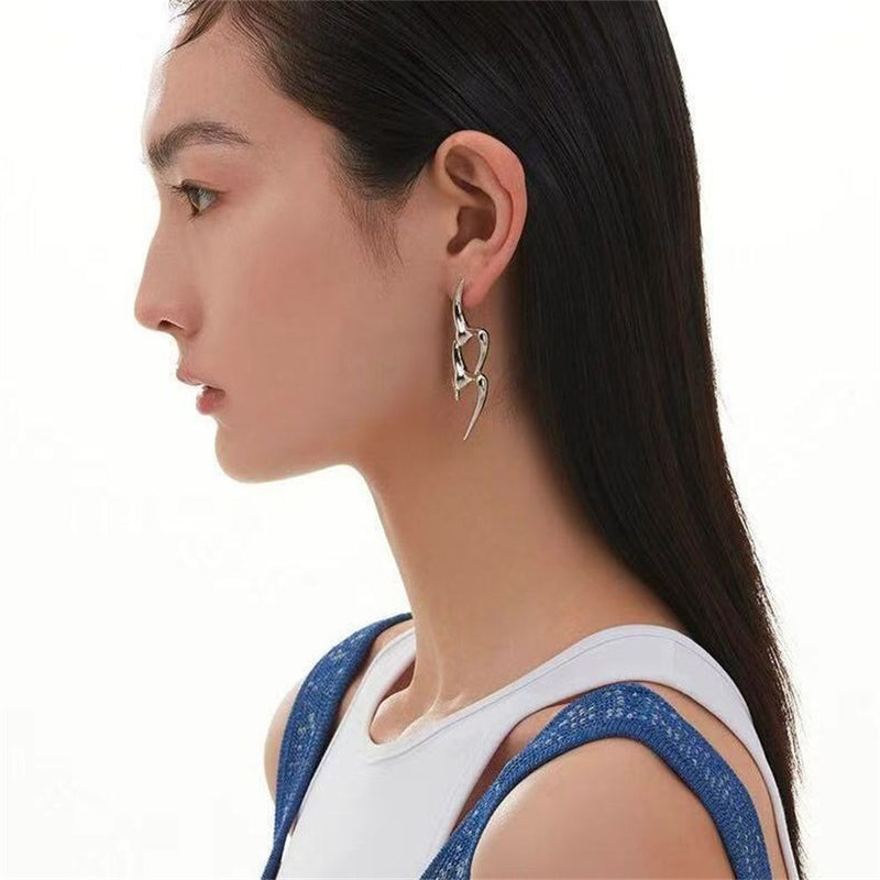 Earrings Geometric Stud Earrings Irregular Earrings Note Hollow Out Earring