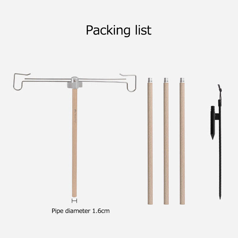Shinetrip Outdoor Folding Camping Lamp Pole Holder Hanger Lantern Stand