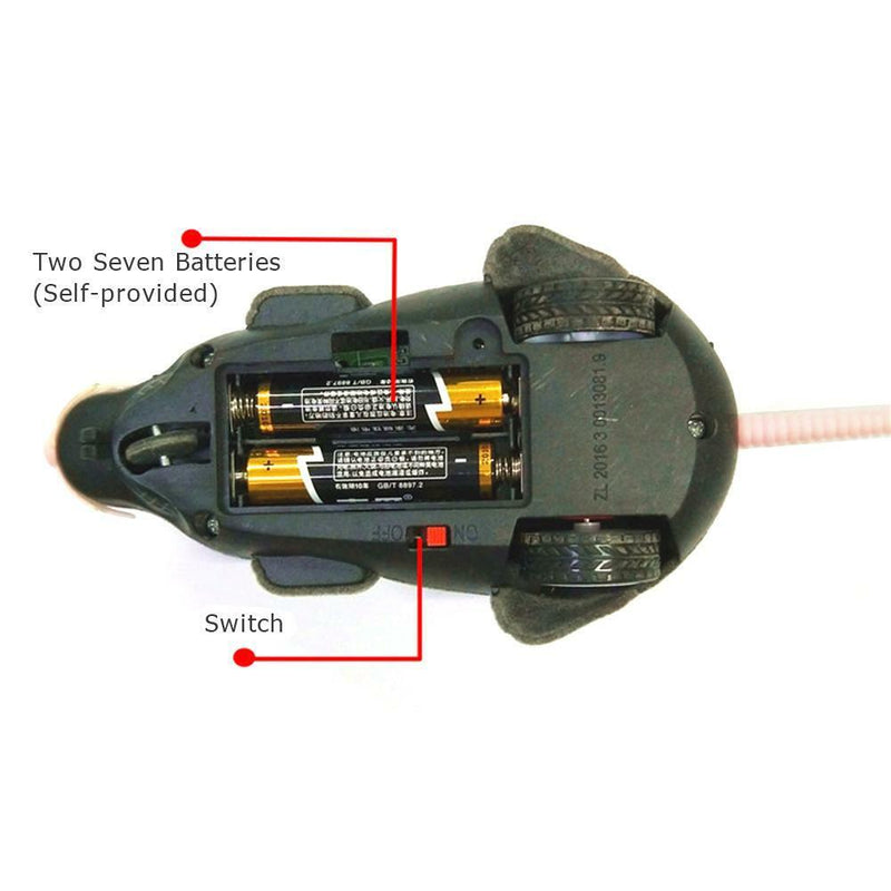 Wireless Electric RC Flocking Rat Toys Pet Cat Play Remote Control Mouse Toys