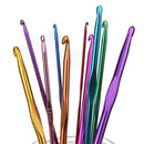 DIY Aluminum Crochet Hooks Sweater Knit Weave Sewing Needles Set (Purple) Newly