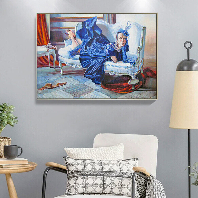 5D DIY Diamond Painting Elegant Lady Full Round Kit Rhinestones Wall Home Decor