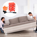 Household Transport Heavy Furniture Mover Wheeled Rollers Bar (Red)