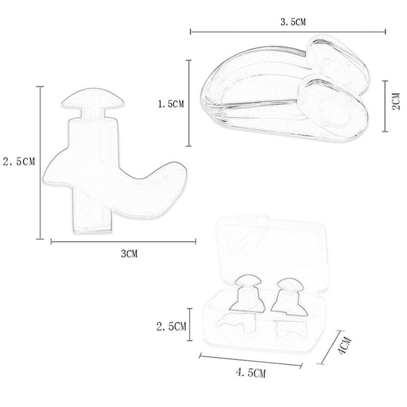 Swimming Earplugs Nose Clip Soft Silicone Ear Plug Waterproof Surf Swim Suppl