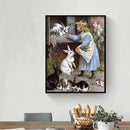 Oil Paint By Numbers Girl Color Drawing Frameless Hand Painted Picture Decor Kit