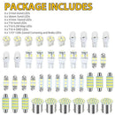 Door Plates ETC Inside Bulb Kit Combo LED Car Interior Light License Plate Lamp