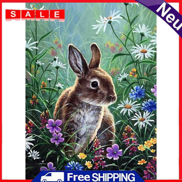 5D Diamond Painting Rabbit Full Round Drill Rhinestone Women DIY Animal Picture