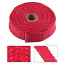 5m Thermal Exhaust Pipe Wrap Heat Resistant Cloth for Car Motorcycle (Red) Newly