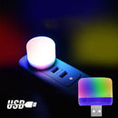 Mini Portable USB Plug Lamp Computer Power Bank Socket Night Light (Blue) Newly