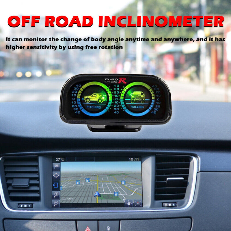 Inclinometer Clinometer with Green Backlight for Off Road 4x4 Vehicle Universal