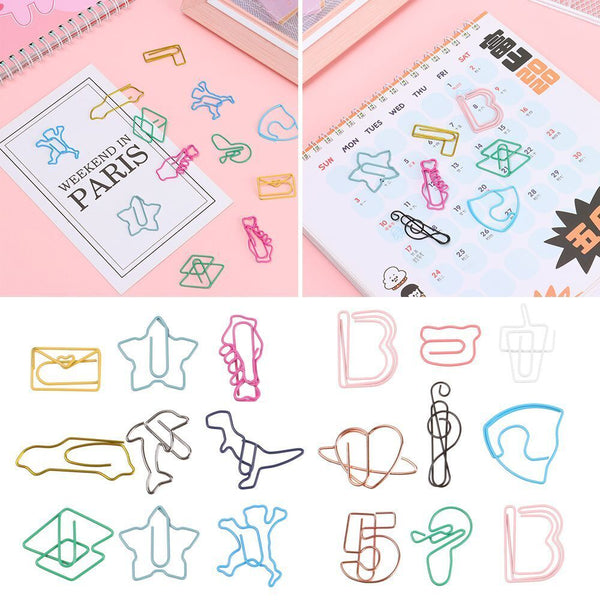 Desktop Storage Memo Desk Organizer Binder Clip Paper Clips Stationery Bookmark