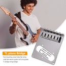 6 Saddles Guitar Bridge Electric Guitar Saddle Bridge for Telecaster Replacement