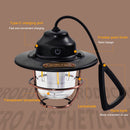 Retro LED Lanterns Hanging Emergency Outdoor Tent Camping Light (Black) Newly