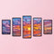 Full Cross Stitch 11CT Cotton Thread DIY 5 Panels Sea Sunset Home Decoration Set