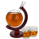 Whiskey Decanter Set Crystal Glass Wine Glass Globe Wine Bottle Office Decor
