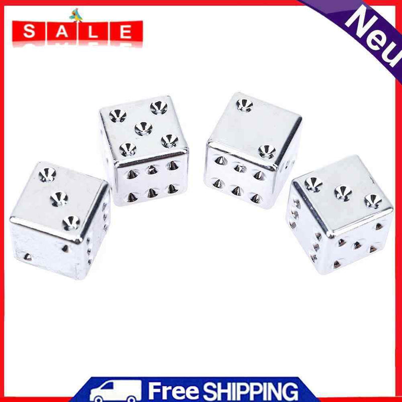 4PCS Cube Design Car Truck Bike Tires Air Valve Stem Caps Covers U