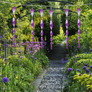 6pcs Bird Repellent Stick Reflective Spiral Deterrent Garden Decor (Purple)