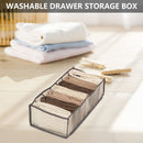 Cloth Drawer Organizer - 7-Grid Pants Storage Dividers for Jeans (Grey L) Newly