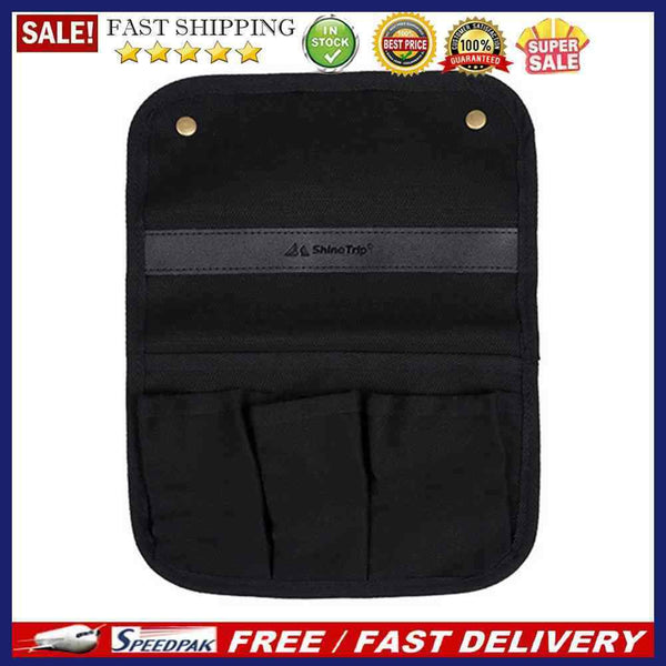 ShineTrip Camping Chair Side Bag Canvas Kermit Chair Armrest Storage Bags Pouch