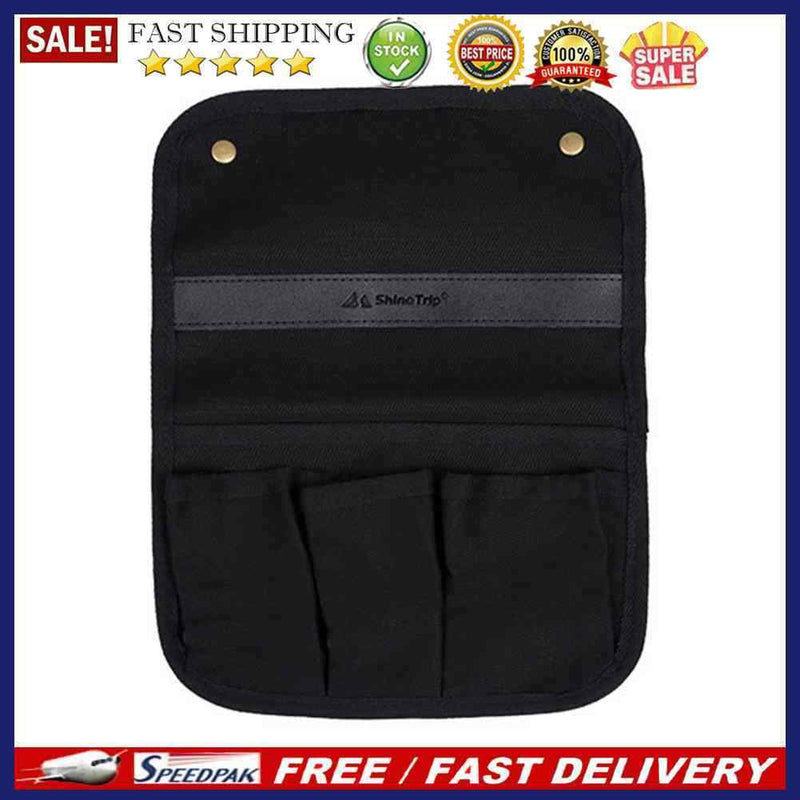 ShineTrip Camping Chair Side Bag Canvas Kermit Chair Armrest Storage Bags Pouch