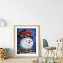 5D Rhinestone Pictures DIY Shy Snowman Full Round Drill Art Diamond Painting Kit